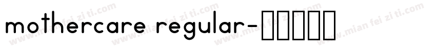 mothercare regular字体转换
